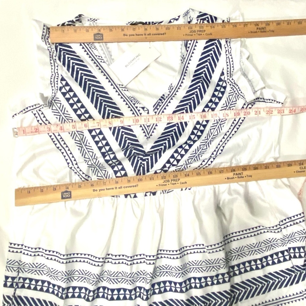 NEW WT - BloomChic Blue Multicolored Maxi Dress with Pockets Size 1X (14-16) - Picture 10 of 12
